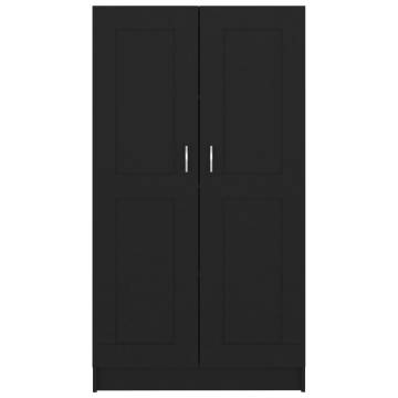 Stylish Black Book Cabinet - 82.5x30.5x150 cm | Hipo Market