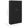 Stylish Black Book Cabinet - 82.5x30.5x150 cm | Hipo Market