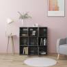 High Gloss Grey Book Cabinet - Stylish Storage Solution