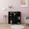 Stylish Black Book Cabinet 90x30x90 cm - Durable Storage Solution