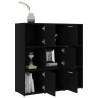 Stylish Black Book Cabinet 90x30x90 cm - Durable Storage Solution