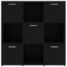 Stylish Black Book Cabinet 90x30x90 cm - Durable Storage Solution