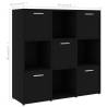 Stylish Black Book Cabinet 90x30x90 cm - Durable Storage Solution