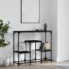 Console Table Black 89.5x28x76 cm Engineered Wood Colour black Quantity in Package 1 