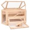 Hamster Cage 80x40x43 cm Solid Wood Fir | HipoMarket UK