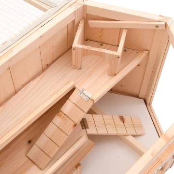 Hamster Cage 80x40x43 cm Solid Wood Fir | HipoMarket UK