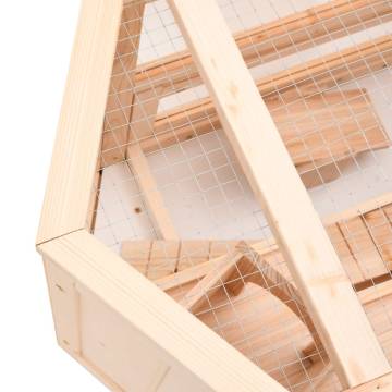 Hamster Cage 80x40x43 cm Solid Wood Fir | HipoMarket UK