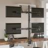 Adjustable Monitor Mount Black Steel VESA 75/100 mm