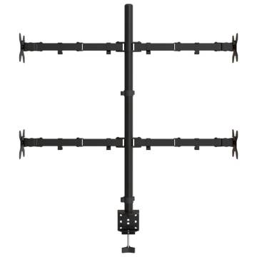 Adjustable Monitor Mount Black Steel VESA 75/100 mm