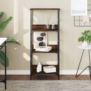 Bookshelf Brown Oak 50x33x117.5 cm | Stylish Storage Solution