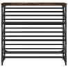 Shoe Rack Smoked Oak - Stylish & Durable Entryway Storage