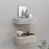 Wall Drawer Shelves 2 pcs Concrete Grey 40x23.5x10cm MDF Colour concrete grey Size 40 x 23.5 x 10 cm Quantity in Package 2 Number of Pieces 1 