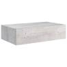 Wall Drawer Shelves – 2 pcs Concrete Grey MDF | Hipomarket UK