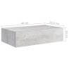 Wall Drawer Shelves – 2 pcs Concrete Grey MDF | Hipomarket UK