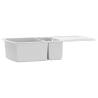 Granite Kitchen Sink Double Basins - White | HipoMarket