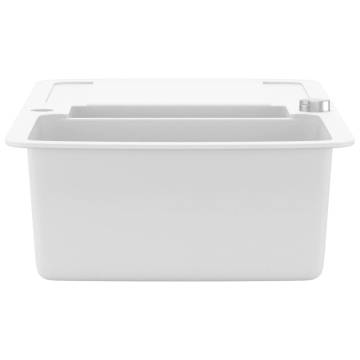 Granite Kitchen Sink Double Basins - White | HipoMarket