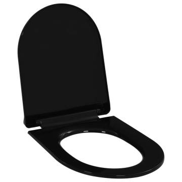 Soft-Close Toilet Seat with Quick-Release Design - Black