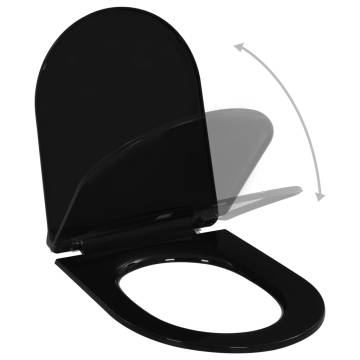 Soft-Close Toilet Seat with Quick-Release Design - Black