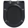 Soft-Close Toilet Seat with Quick-Release Design - Black