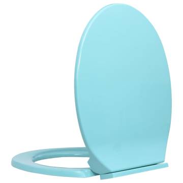 Soft-Close Green Oval Toilet Seat - Durable & Stylish