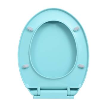 Soft-Close Green Oval Toilet Seat - Durable & Stylish