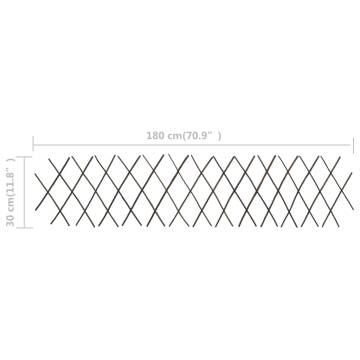 Willow Trellis Fences - 5 pcs (180x30 cm) | Hipomarket