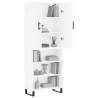 Elegant Highboard High Gloss White - 69.5x34x180 cm