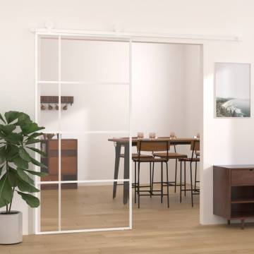 Sliding Door ESG Glass & Aluminium 102.5x205 cm - White