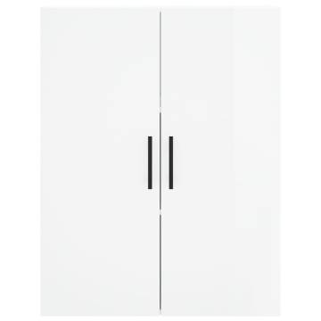 Elegant Highboard High Gloss White - 69.5x34x180 cm