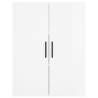 Elegant Highboard High Gloss White - 69.5x34x180 cm