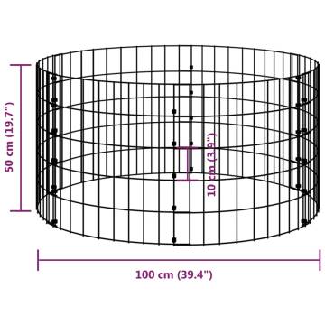 Circular Gabion Pole Galvanised Steel Ø100x50 cm | Hipomarket