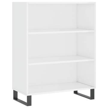 Elegant Highboard High Gloss White - 69.5x34x180 cm