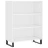 Elegant Highboard High Gloss White - 69.5x34x180 cm