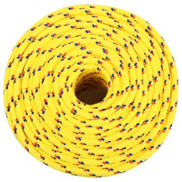 Durable Yellow Boat Rope 10mm 100m - Polypropylene | HipoMarket