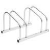 Bike Rack for 2 Bikes Galvanised Steel Colour silver Bicycle Capacity 2 Model trapezoid 