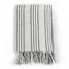 Stylish Grey & White Cotton Throw 160x210 cm | HipoMarket