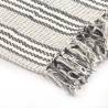 Stylish Grey & White Cotton Throw 160x210 cm | HipoMarket