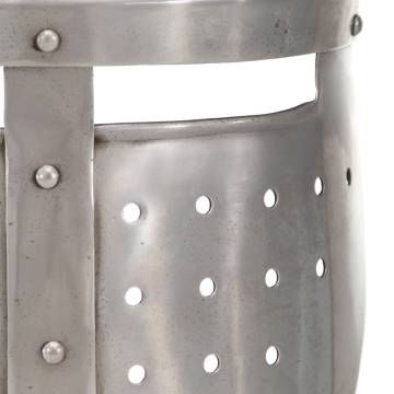 Medieval Knight Helmet Replica - Silver Steel LARP Gear