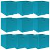 Storage Boxes 10 pcs Baby Blue 32x32x32 cm Fabric Colour baby blue without lids Quantity in Package 10 Number of 1 