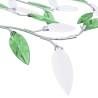 Elegant Green Ceiling Lamp with Acrylic Crystal Leaf Arms