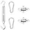 5 Piece Sunshade Sail Mounting Kit - Stainless Steel Hardware