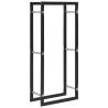 Firewood Rack Black 44x20x100 cm Steel Size 44 x 20 x 100 cm 