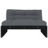 Middle Sofa Black 120x80 cm - Solid Wood Pine | Hipo Market