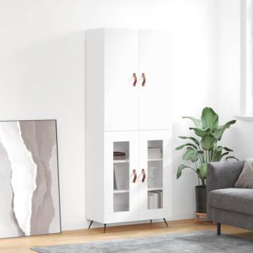 Highboard High Gloss White - Stylish Storage Solution