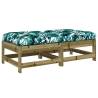 Garden Footstools with Cushions - 2pcs Impregnated Wood Pine