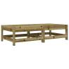 Garden Footstools with Cushions - 2pcs Impregnated Wood Pine