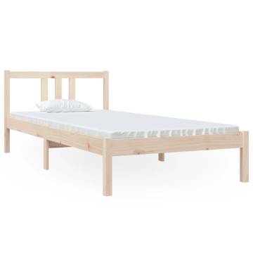 Solid Wood Bed Frame 90x200 cm - Modern & Sturdy Design