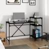 Industrial Black Desk with Shelves - 135x50x90 cm | HipoMarket