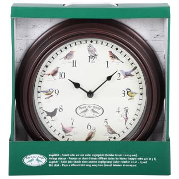 Esschert Design Clock with Birdsounds - Nature Inspired Decor