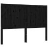 Black Small Double Bed Frame with Headboard - Solid Wood